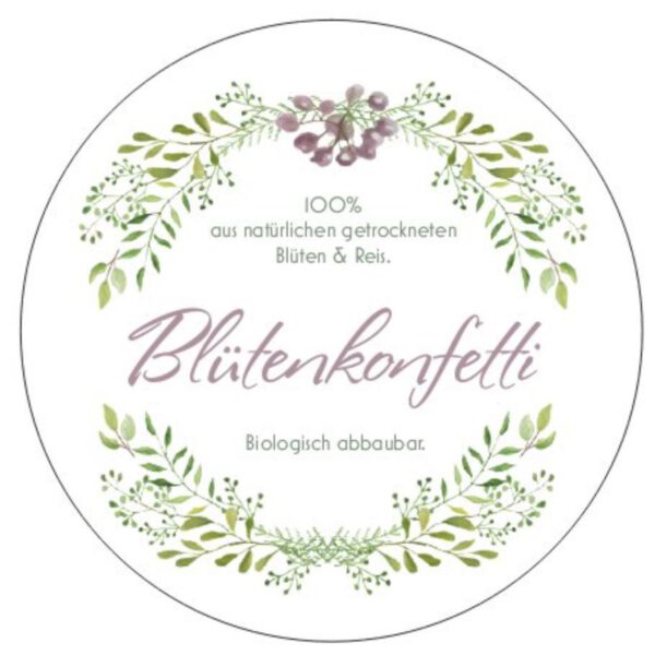 Gastgeschenk Blütenkonfetti Hochzeit