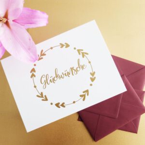 Glückwünsche Hochzeitsgeschenk Kartenbox