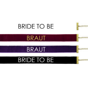 Hochwertige Samt-Halskette | Halsband | Choker für die Braut oder Bride to be