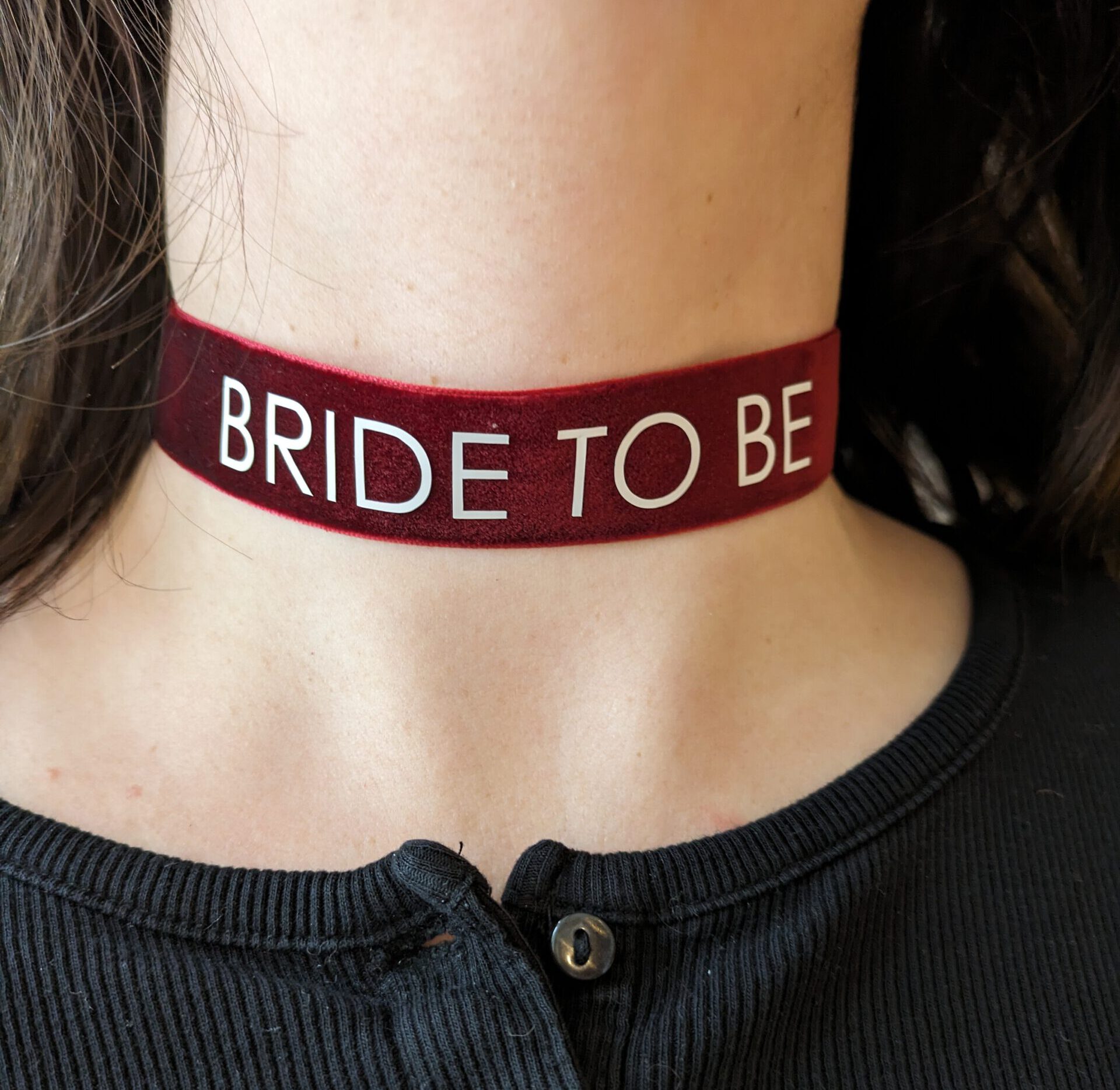 Hochwertige Samt-Halskette | Halsband | Choker für die Braut oder Bride to be