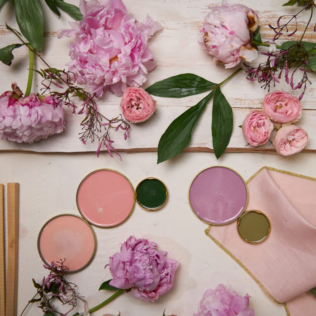 Moodboard Farbe Papeterie Schachteltante