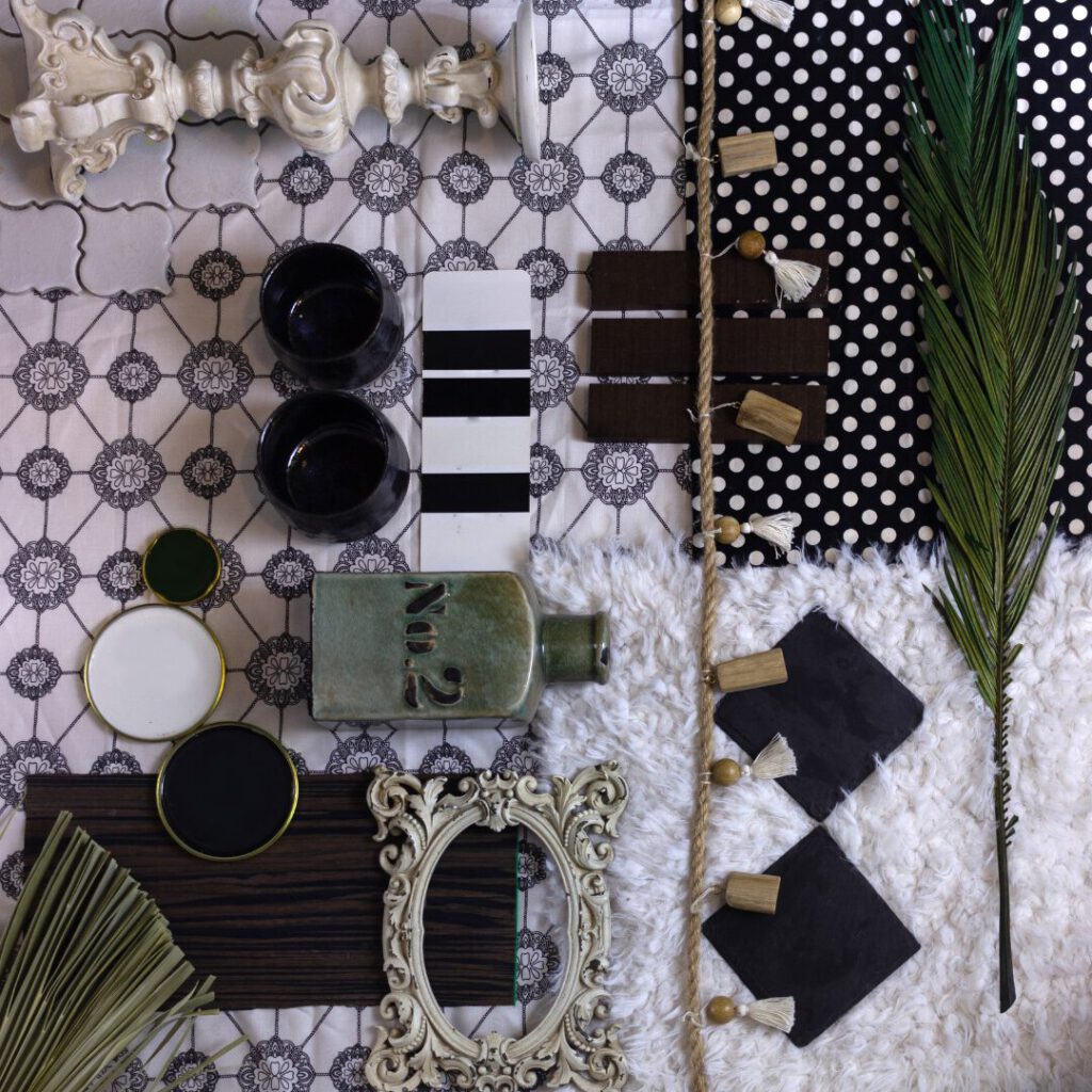 Moodboard Farbe Papeterie Schachteltante