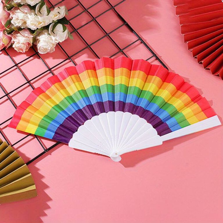 Regenbogen Fächer 12er Pack - LGBTQ Faltfächer Für Pride Parties & Events