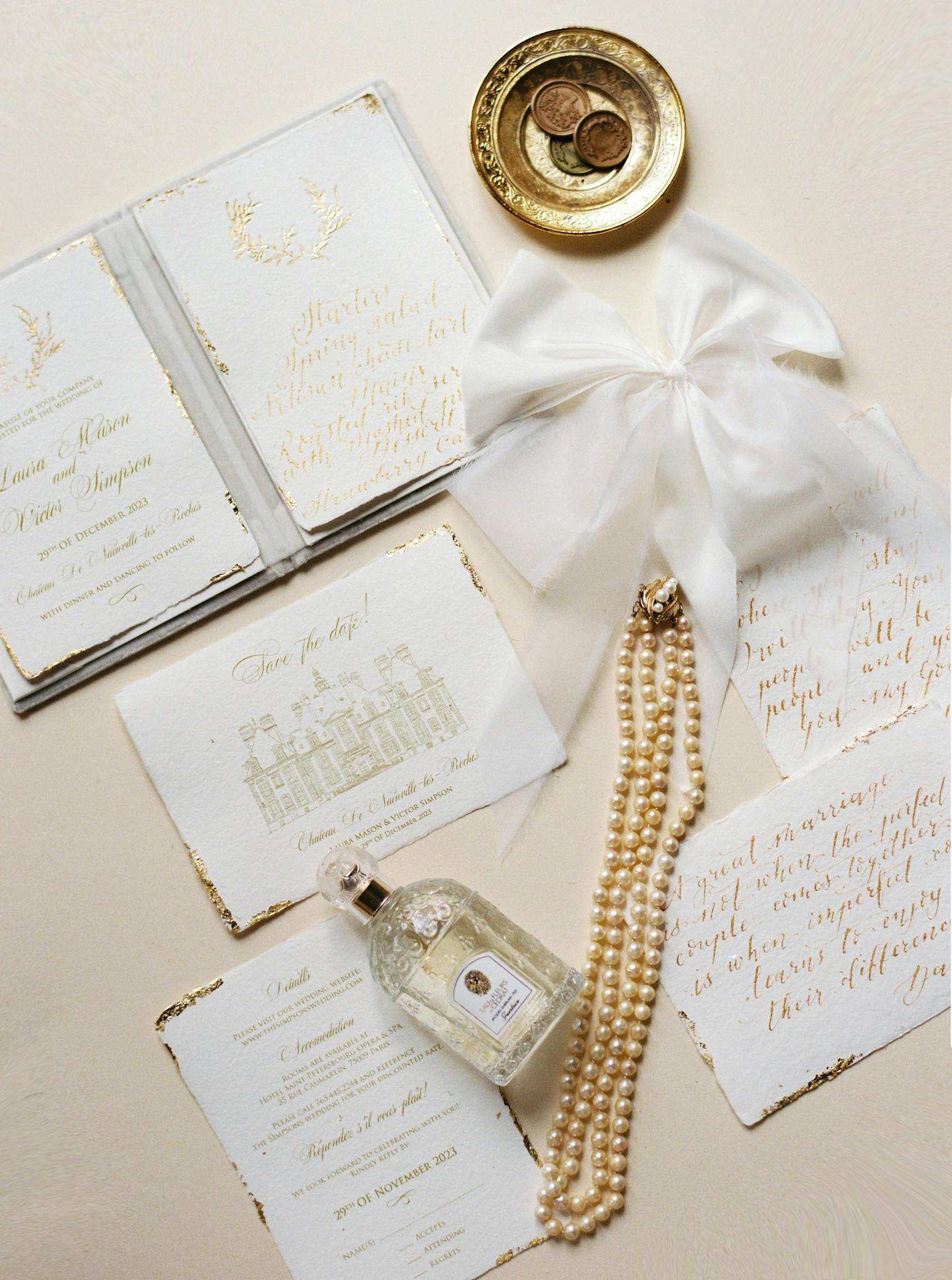 Composition with Pearls and Perfume