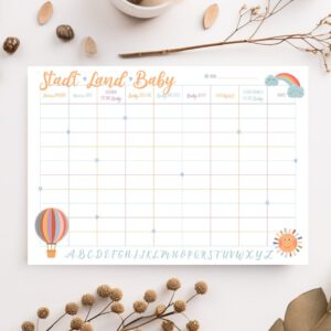 Stadt-Land-Baby | Babyparty Spiel | Schachteltante