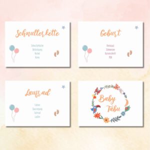 Baby Tabu | Babyparty Spiel | Schachteltante