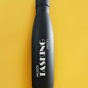 MUDDI TASKING PROFI – Stylische Thermoflasche für Power-Mamas (500 ml, matt schwarz)