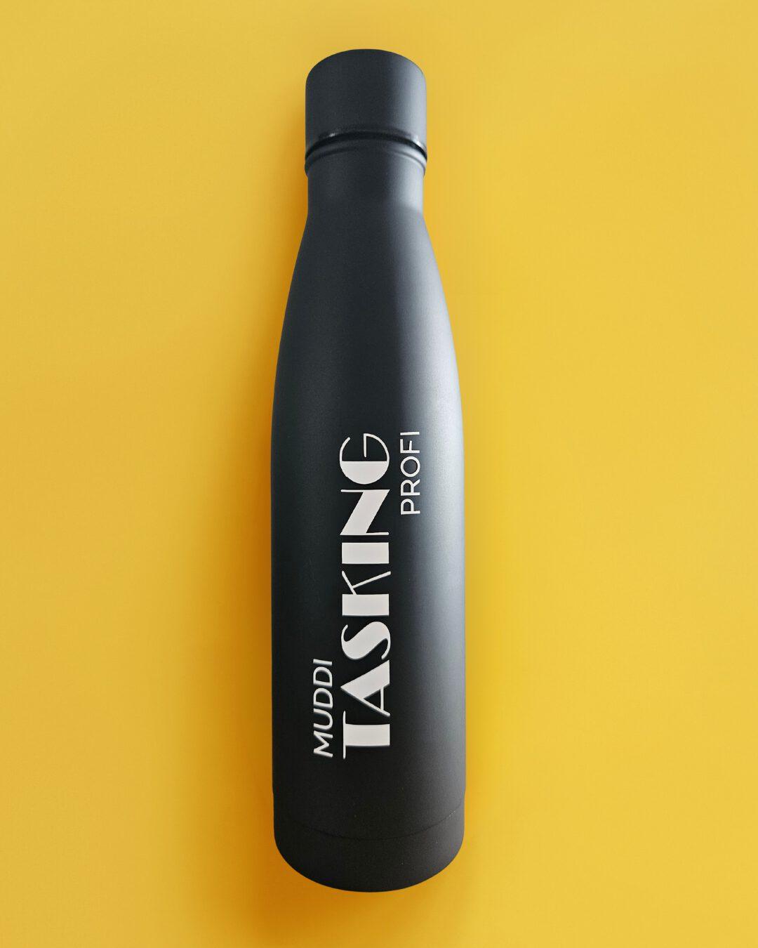 MUDDI TASKING PROFI – Stylische Thermoflasche für Power-Mamas (500 ml, matt schwarz)