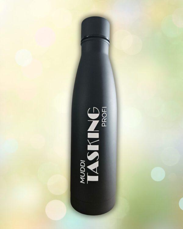 MUDDI TASKING PROFI – Stylische Thermoflasche für Power-Mamas (500 ml, matt schwarz)